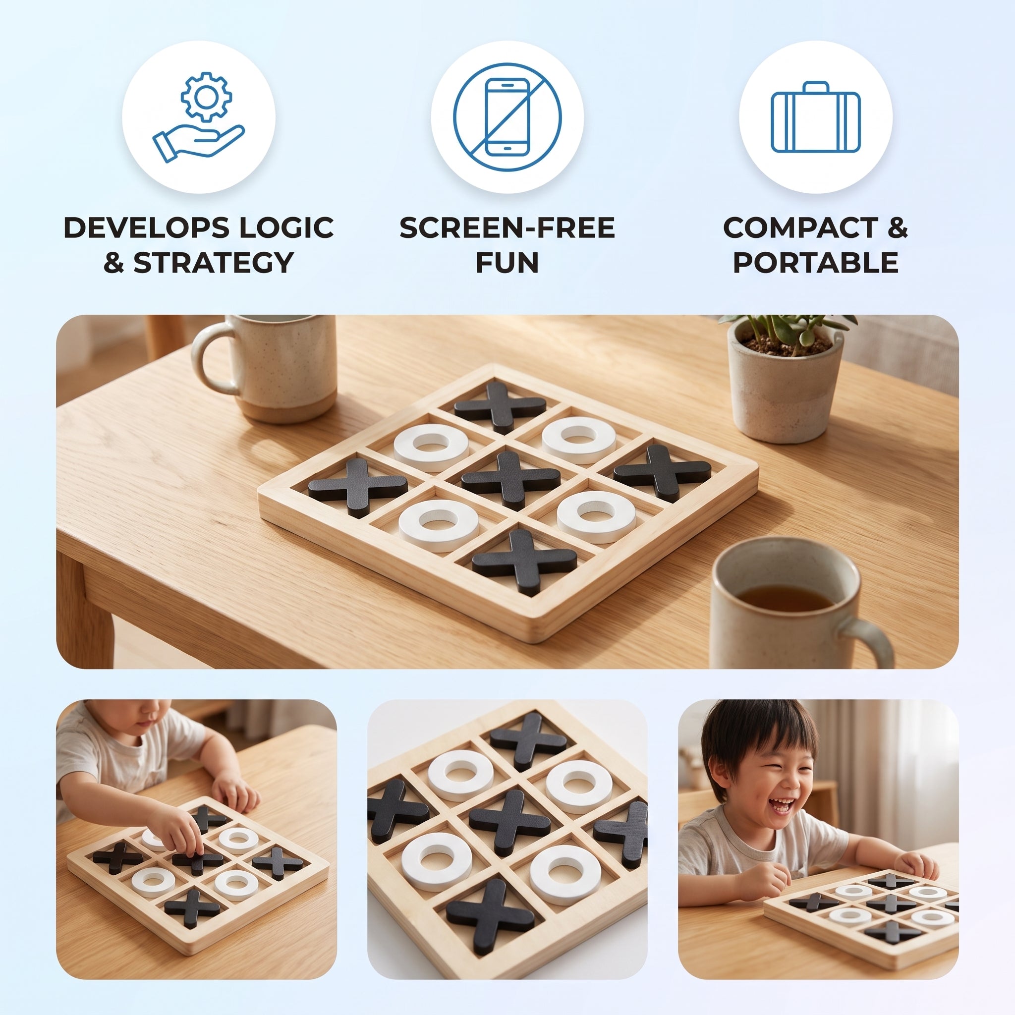 Wooden Tic-Tac-Toe